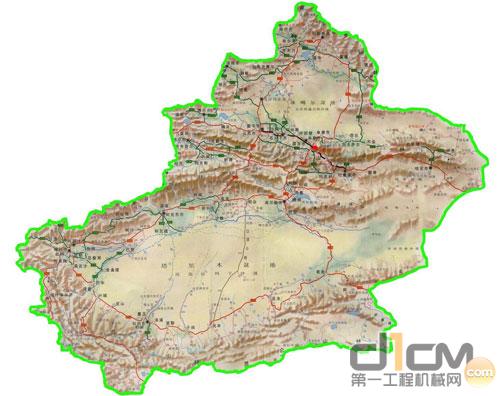新疆地形图