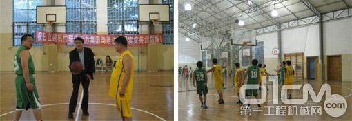 日立建机(上海)有限公司与指定经销商辽宁恒力工程机械有限公司及所在区域的大客户在联合举办第二届＂日立杯＂篮球友谊交流赛。