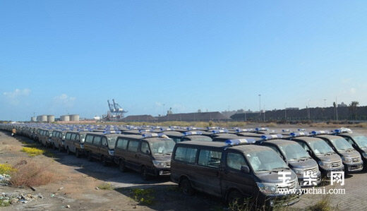 配装玉柴发动机的车辆停放在埃及亚历山大港口