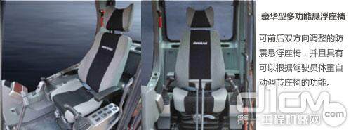 DX150LC配备豪华型多功能悬浮座椅