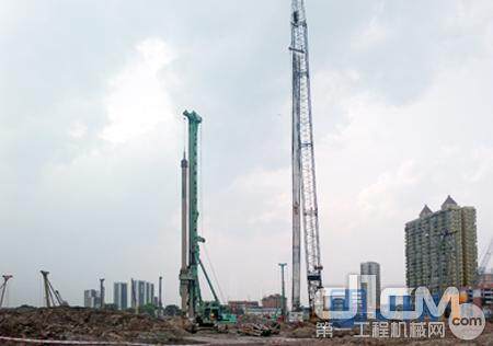 金泰旋挖钻助力广州南站公建配套工程建设