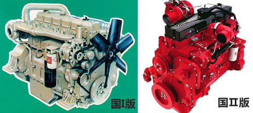 柳工CLG862II装载机动力系统发动机（国I与国II对比）