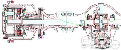 柳工CLG862Ⅱ装载机驱动桥构造图