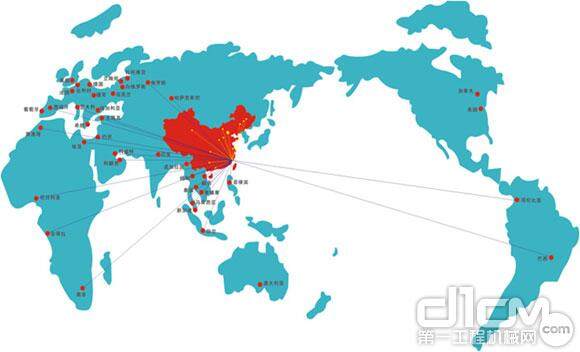 中国起重机全球营销网络、人员和设备配套正逐步完善