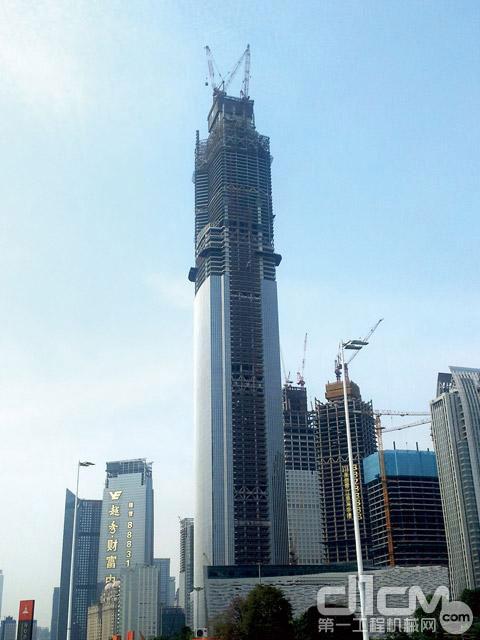 三一设备助力广州第一高楼 垂直泵送已突破500米