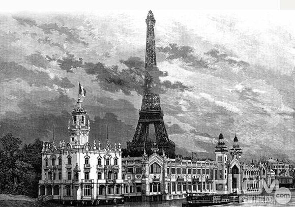 1889年巴黎世博会的埃菲尔铁塔