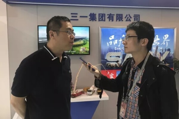 三一集团品牌管理部品牌总监赵辉接受采访
