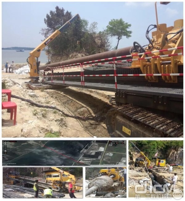 徐工马来西亚电力管道卢穆特海湾穿越工程施工