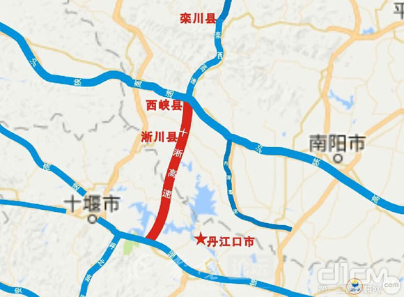 起点位于丹江口市丁家营镇以西的三清庙村,与福银高速公路及316国道