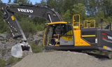 沃尔沃EC250E挖掘机在Swecon巡回赛的展示