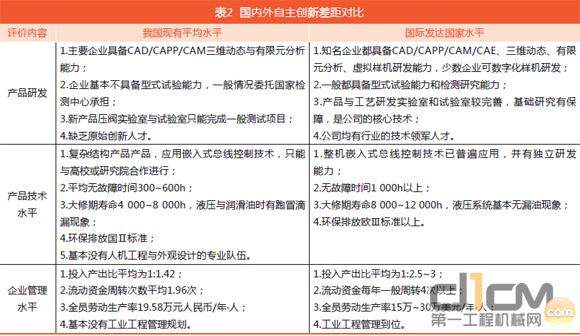 表2 国内外自主创新差距对比