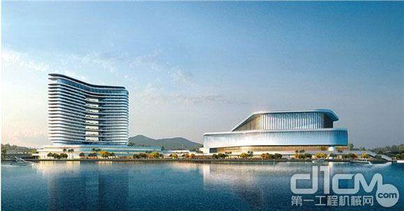 中国建筑承建的嘉应歌剧院效果图
