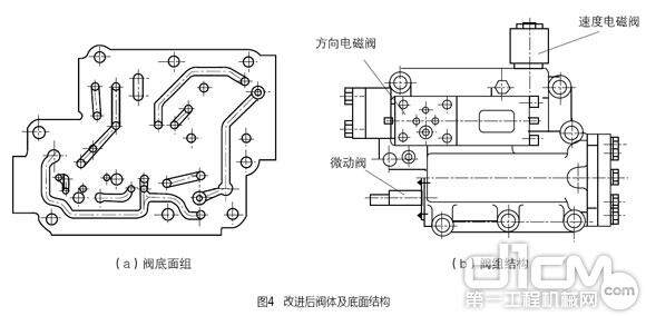 图4 改进后阀体及底面结构