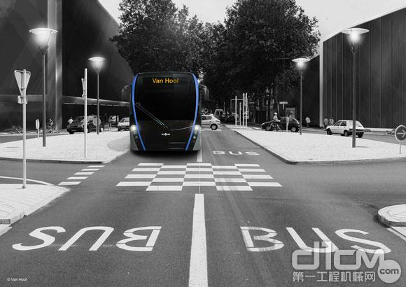 专用车道上的创新公交车辆——柴油混合动力公共汽车预计于2013年底投入使用