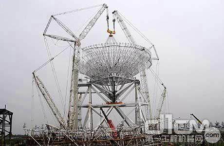特雷克斯®CC5800和CC2800-1联手安装亚洲最大射电望远镜
