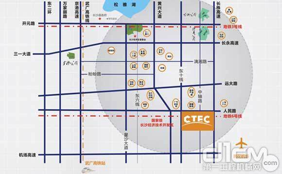 CTEC中国（长沙）工程机械交易展示中心项目区域图