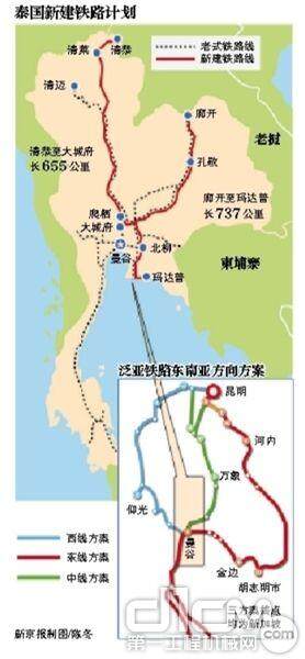 泛亚铁路东南亚方向方案