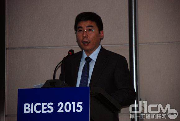 北京天施华工国际会展有限公司总经理乔健针对BICES 2015展会筹备情况做主题发言