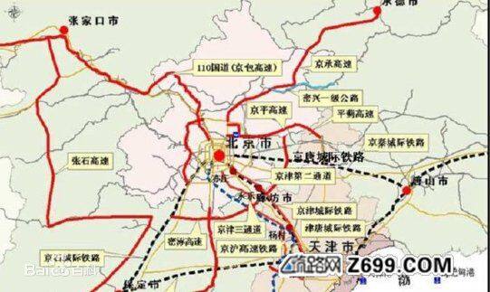 京张城际铁路规划图