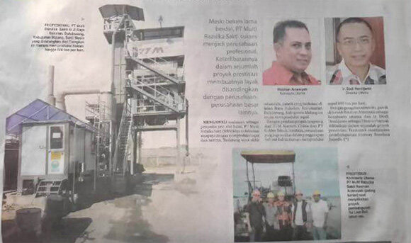 铁拓机械沥青搅拌设备荣登印尼知名报刊