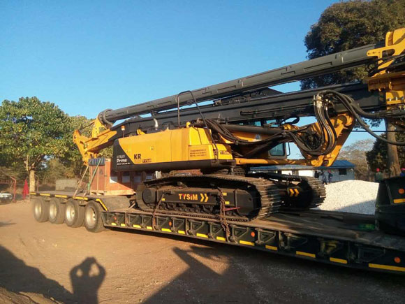 KR125A 旋挖钻机到达赞比亚