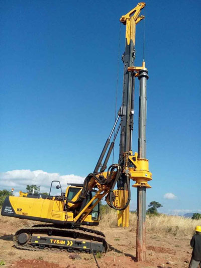 KR125A旋挖钻机在赞比亚施工
