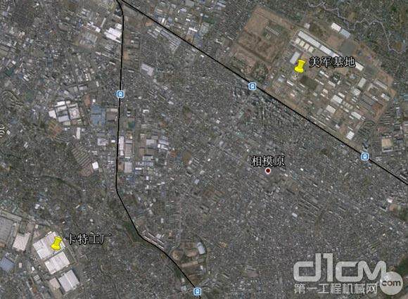 美军基地和相模原工厂的位置