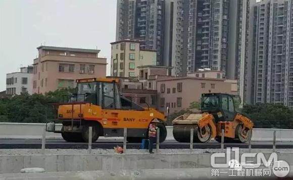 国货当自强！三一路机助力华南公路建设