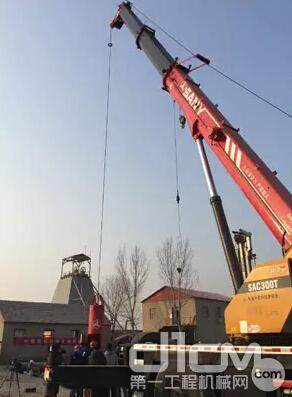 央视报道：三一SAC300T提升机参与平邑县石膏矿救援