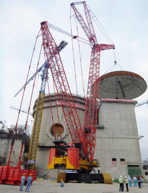 福建宁德核电站3号穹顶吊装