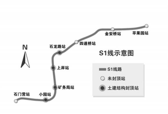 北京磁悬浮S1线示意图