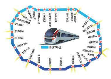 成都地铁7号线绕中环运行全程38公里，沿途停靠31个站点 制图高翔