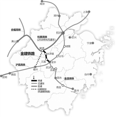 金（华）建（德）铁路线路图