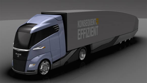 曼恩卡车完美的空气动力学设计：减小风阻 降低油耗 