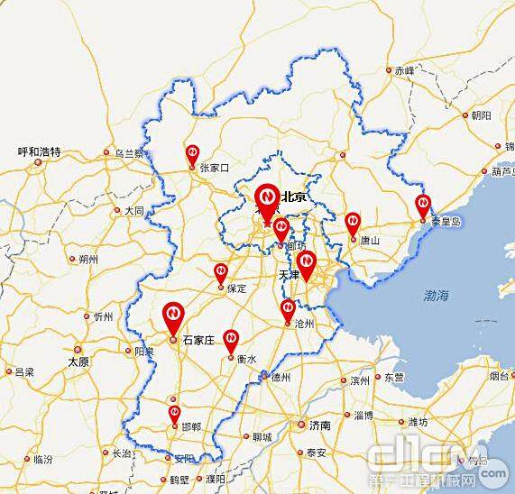 南方伟业（北京）工程机械有限公司在所辖区域内的销售服务网点