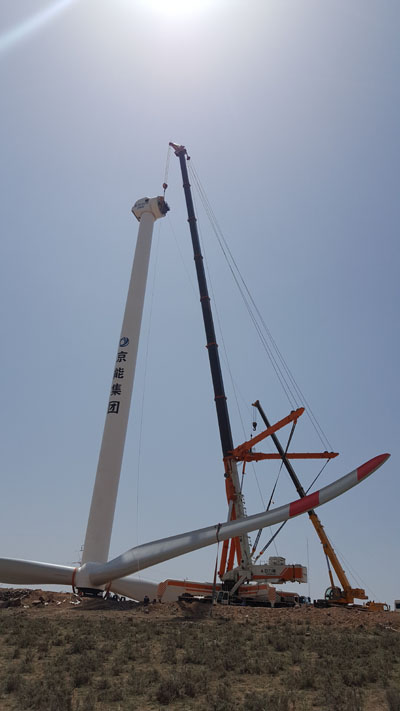 中联重科QAY2000完成2.0风电检修工作