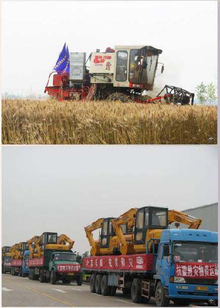 雷沃挖掘机奔赴青海玉树灾区救灾，为留守儿童家庭收割小麦