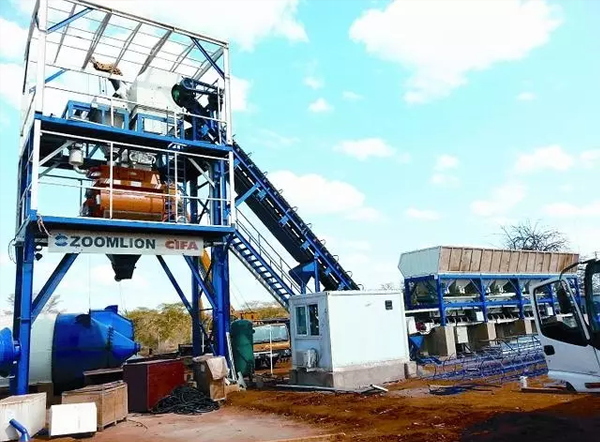 中联重科混凝土搅拌站参建肯尼亚蒙内铁路。