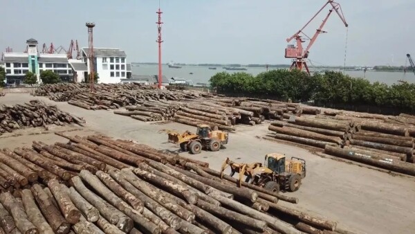徐工大吨位夹木钳装载机LW800KN港口作业