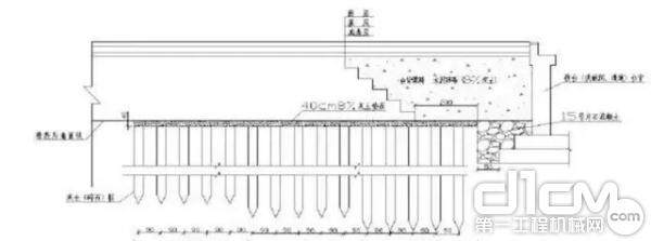 图：台背灰土桩施工断面