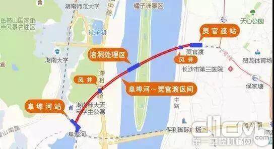 长沙地铁3号线湘江隧道示意图