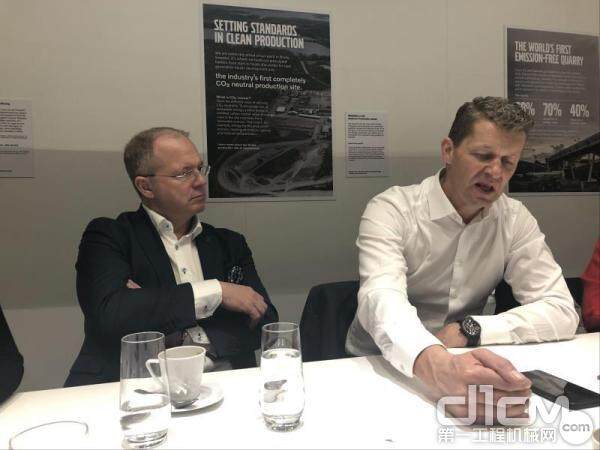 沃尔沃集团总裁兼首席执行官马丁·伦德斯泰特（Martin Lundstedt）与沃尔沃建筑设备总裁Melker Jernberg接受第一工程机械网采访