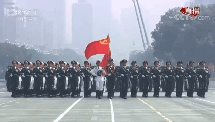 ▲新中国成立70年大庆直播画面