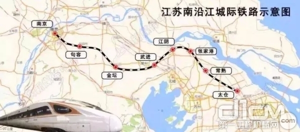 江苏南沿江城际铁路示意图