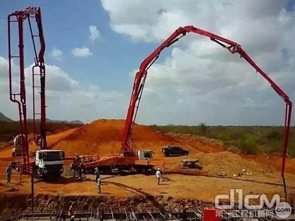 三一泵送设备参建肯尼亚蒙内铁路