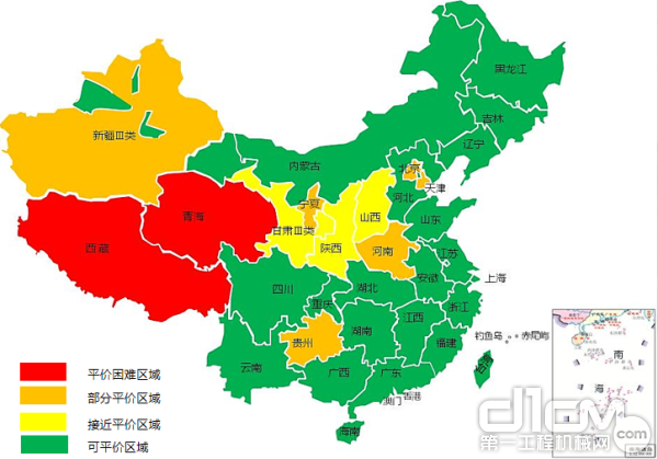 中国风电平价地图