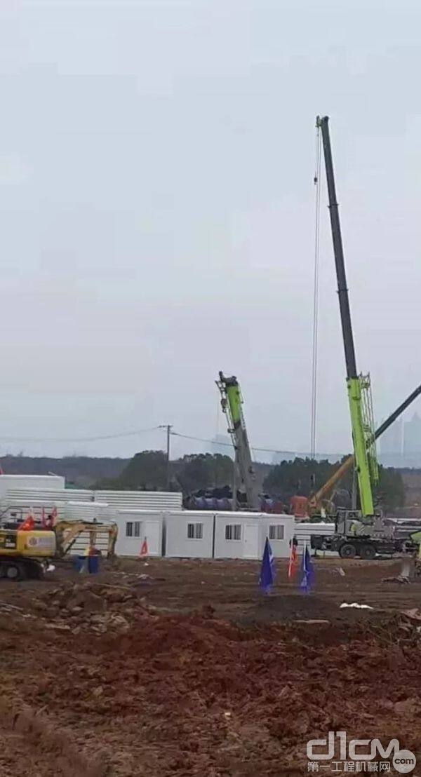 中联重科起重机助力建设武汉火神山医院