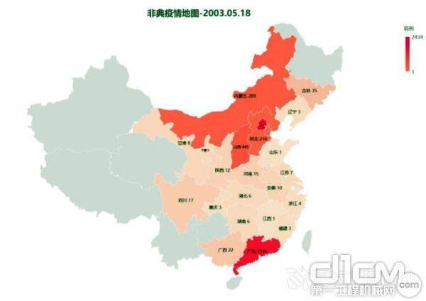 非典时期，中国内地累计病例5327例 