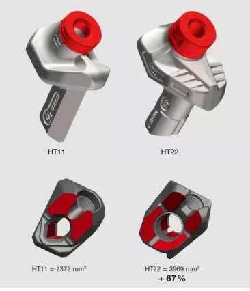 HT 22 新型快换刀座与HT 11 快换刀头对比