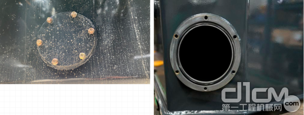 拧开燃油箱底部放油螺塞,排放燃油箱内的剩余柴油,并使用容器回收